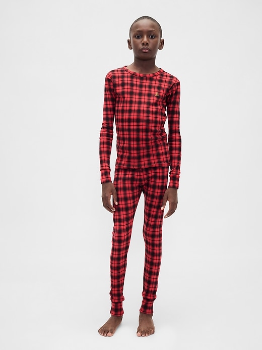ensemble pyjama de noël en coton bio brossé pour enfants et bébés