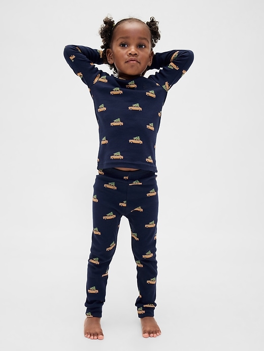 ensemble pyjama de noël en coton bio brossé pour enfants et bébés