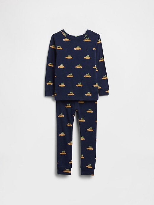ensemble pyjama de noël en coton bio brossé pour enfants et bébés