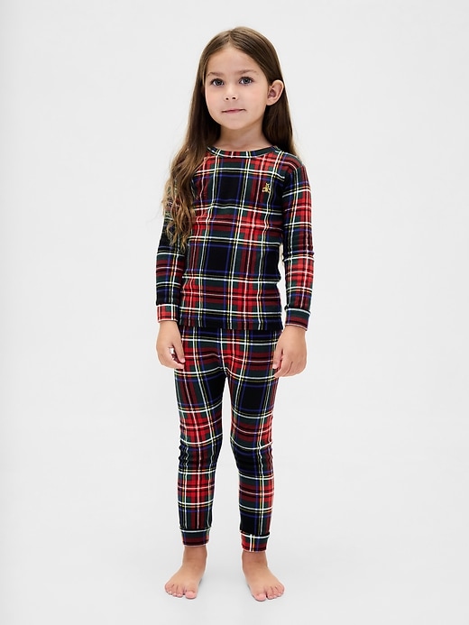 ensemble pyjama de noël en coton bio brossé pour enfants et bébés
