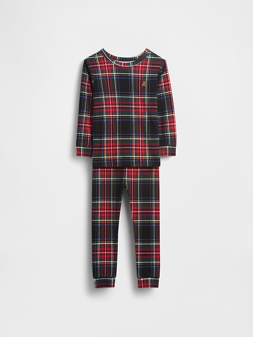 ensemble pyjama de noël en coton bio brossé pour enfants et bébés
