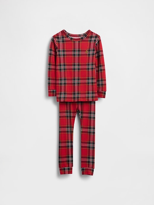 ensemble pyjama de noël en coton bio brossé pour enfants et bébés