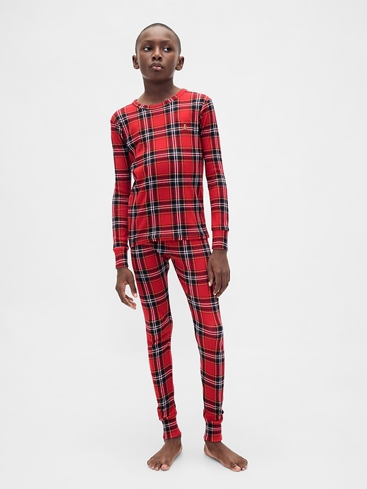 ensemble pyjama de noël en coton bio brossé pour enfants et bébés