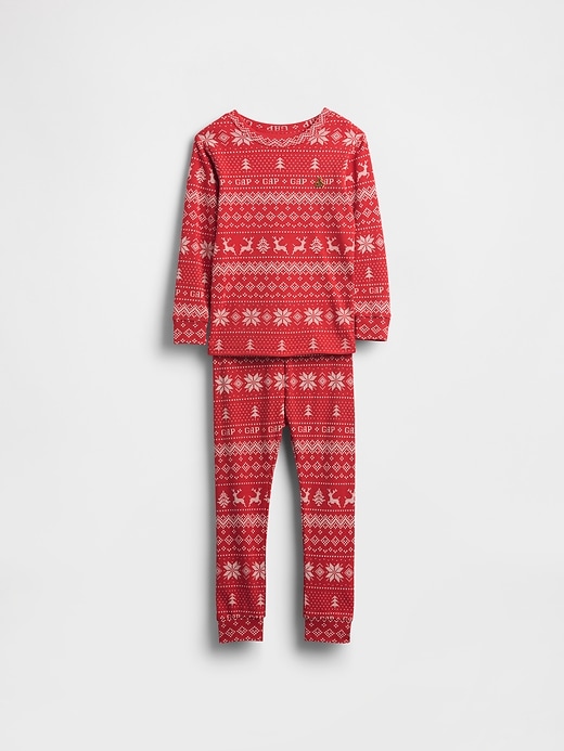 ensemble pyjama de noël en coton bio brossé pour enfants et bébés
