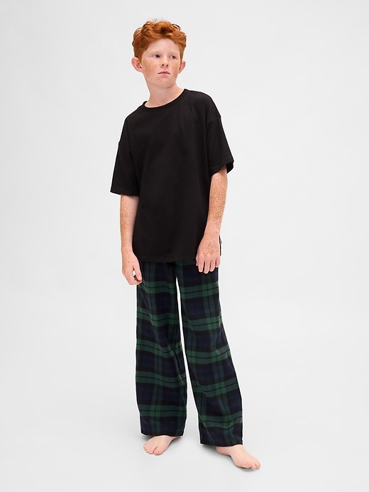 pantalon de pyjama en flanelle recyclée pour enfants