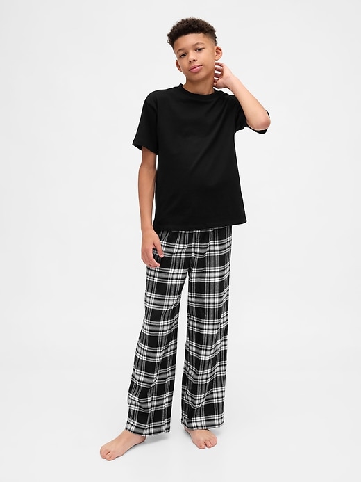 pantalon de pyjama en flanelle recyclée pour enfants