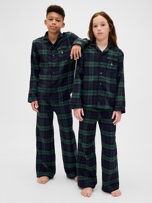 ensemble pyjama en flanelle recyclée pour enfants