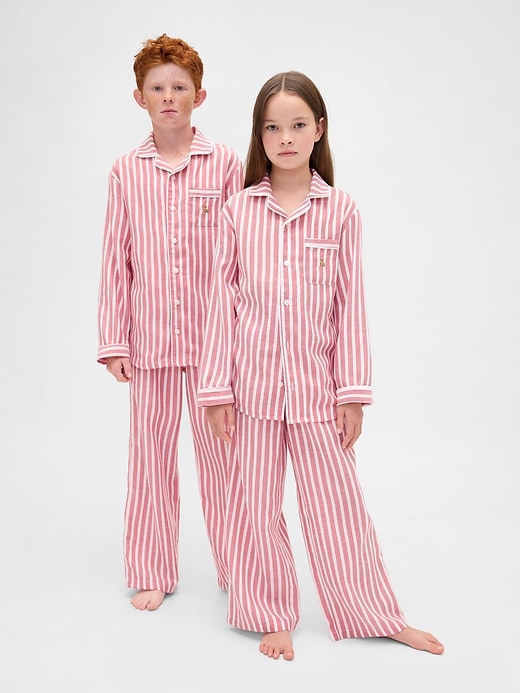 ensemble pyjama en flanelle recyclée pour enfants
