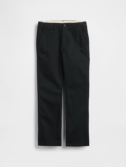 pantalon kaki stretch coupe droite pour uniforme enfant