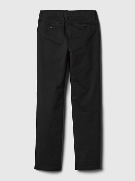 pantalon kaki stretch coupe droite pour uniforme enfant