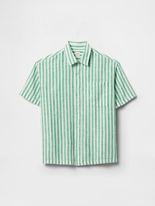 chemise décontractée en lin et coton pour enfants