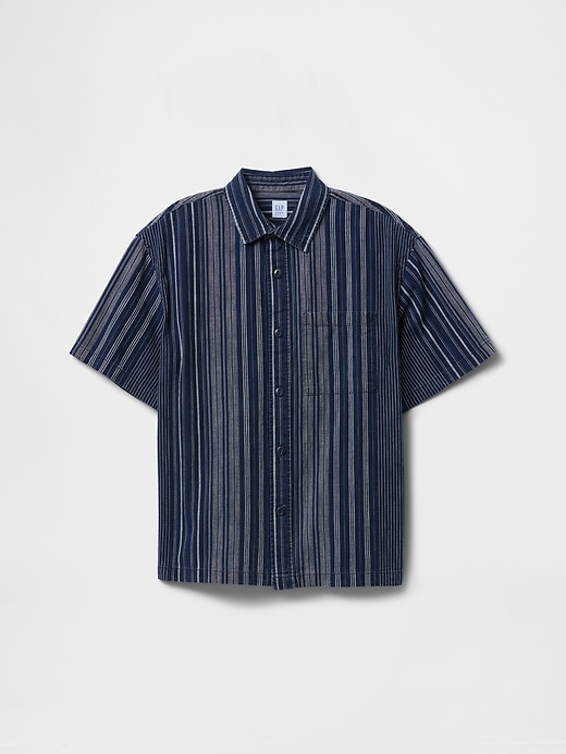chemise à rayures indigo décontractée pour enfants