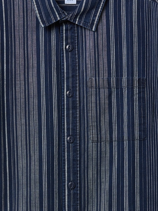 chemise à rayures indigo décontractée pour enfants