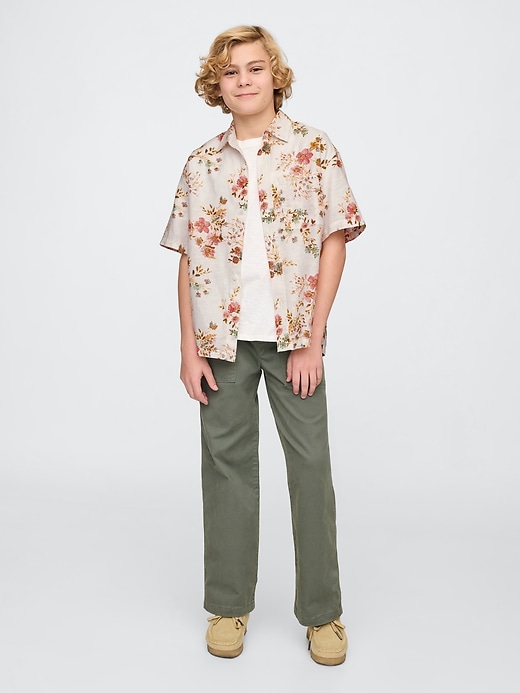 chemise enfant en popeline de coton biologique