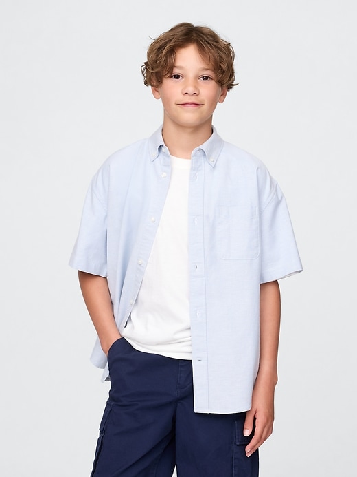 chemise oxford décontractée pour enfants