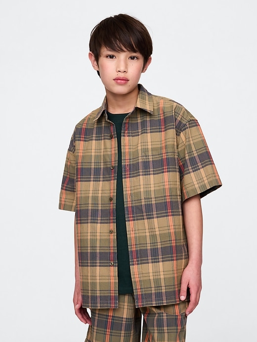 chemise à carreaux décontractée pour enfants