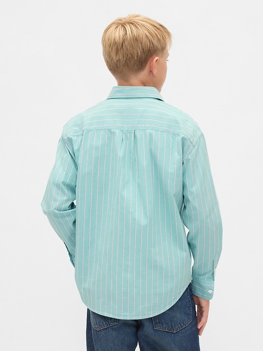 chemise décontractée en popeline de coton biologique pour enfants