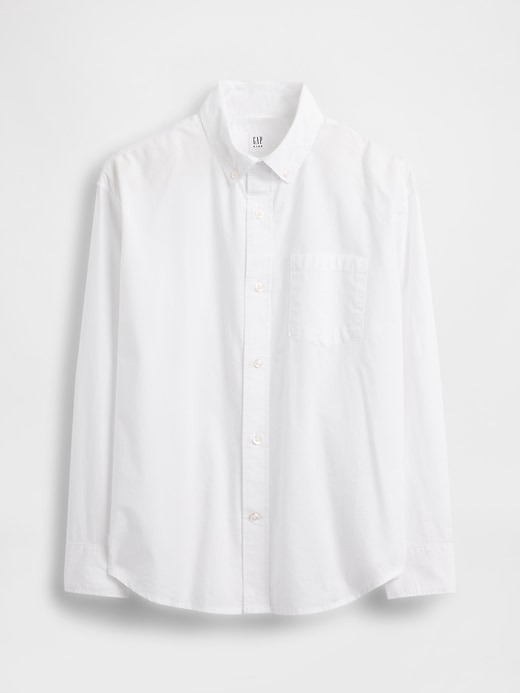 chemise décontractée en popeline de coton biologique pour enfants
