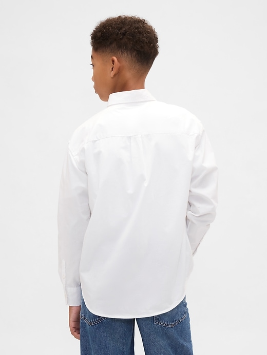 chemise décontractée en popeline de coton biologique pour enfants