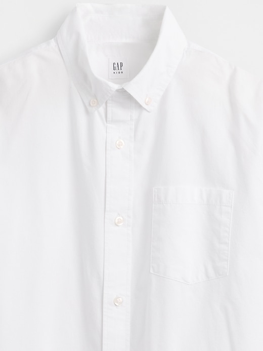 chemise décontractée en popeline de coton biologique pour enfants