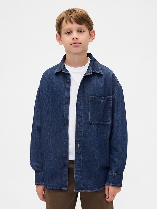 chemise en jean oversize pour enfants