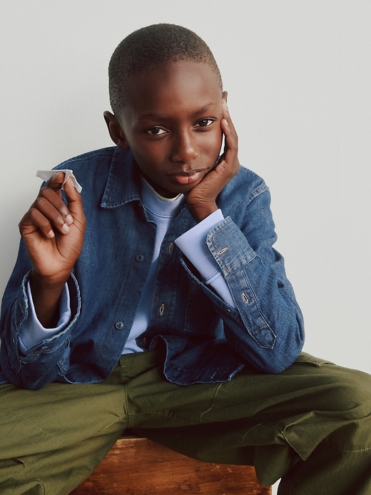 chemise en jean oversize pour enfants