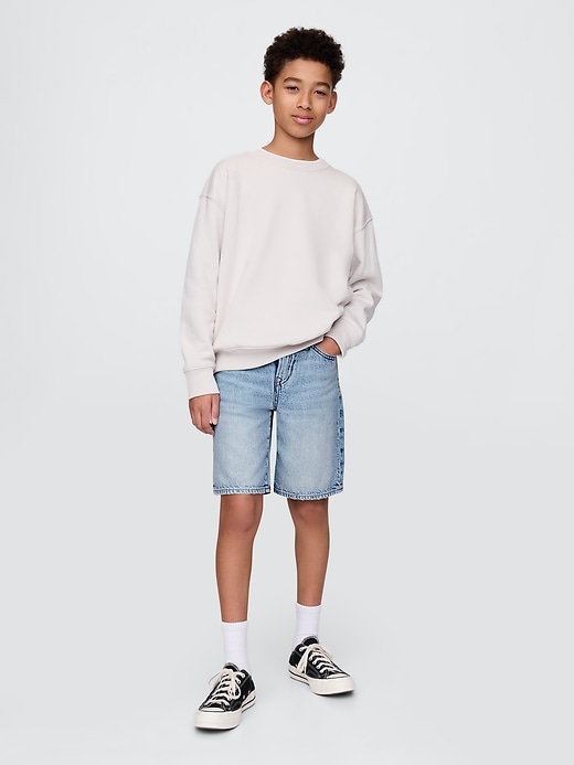 short en jean ample ultra-doux pour enfants style années 90