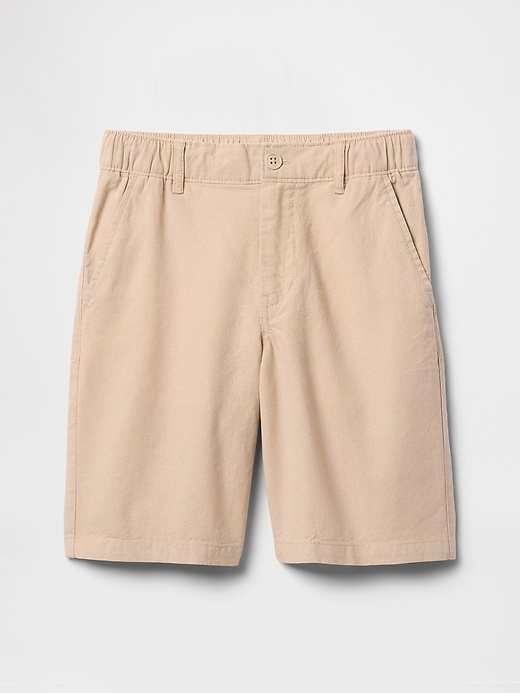 short enfant en lin et coton 8 pouces