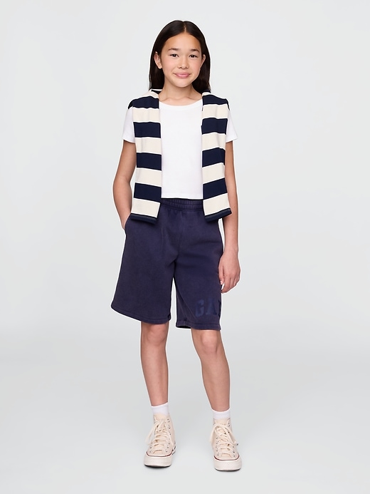 short de survêtement vintage pour enfants avec logo soft