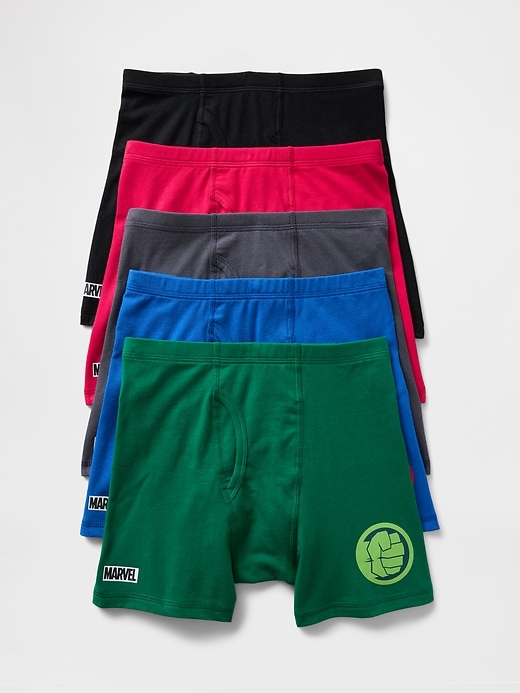 boxers marvel en coton biologique pour enfants lot de 5