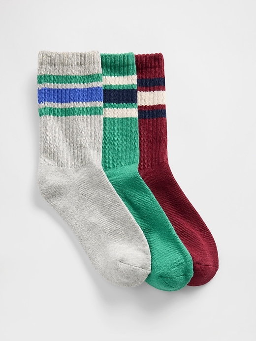 chaussettes montantes amples style universitaire pour enfants paquet de 3
