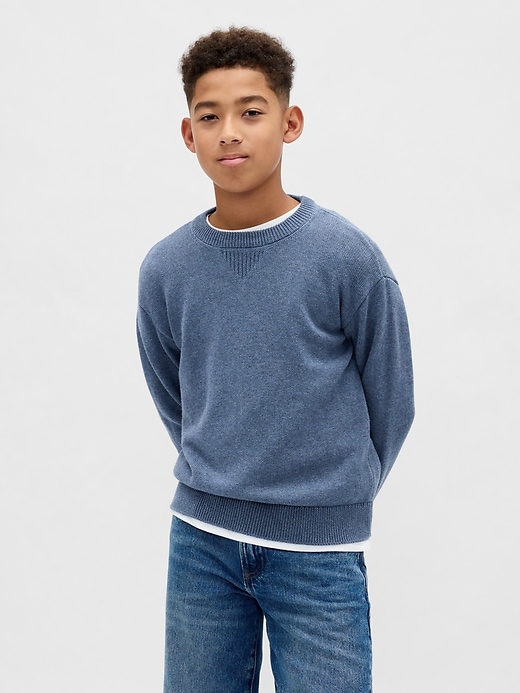 pull décontracté à col rond pour enfants