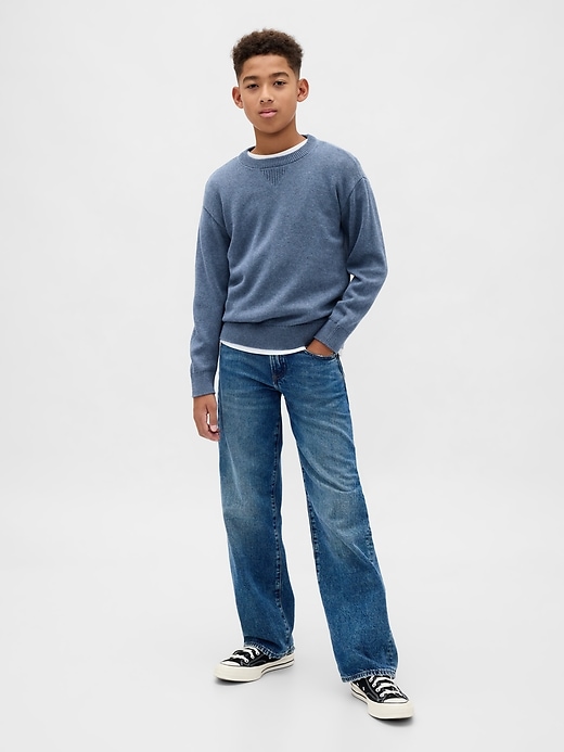 pull décontracté à col rond pour enfants