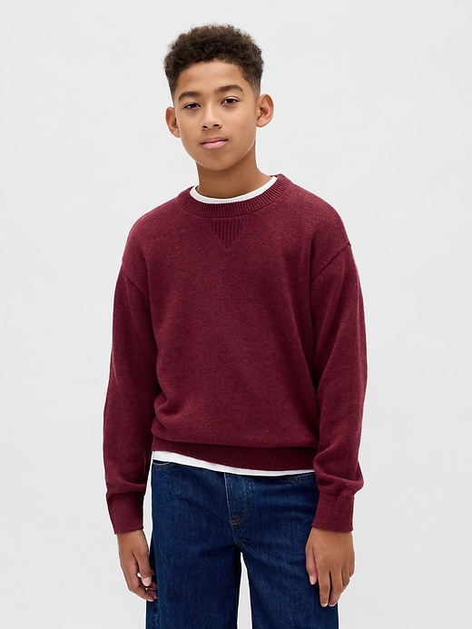 pull décontracté à col rond pour enfants