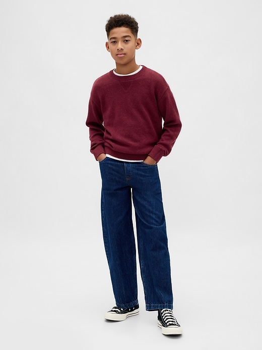 pull décontracté à col rond pour enfants