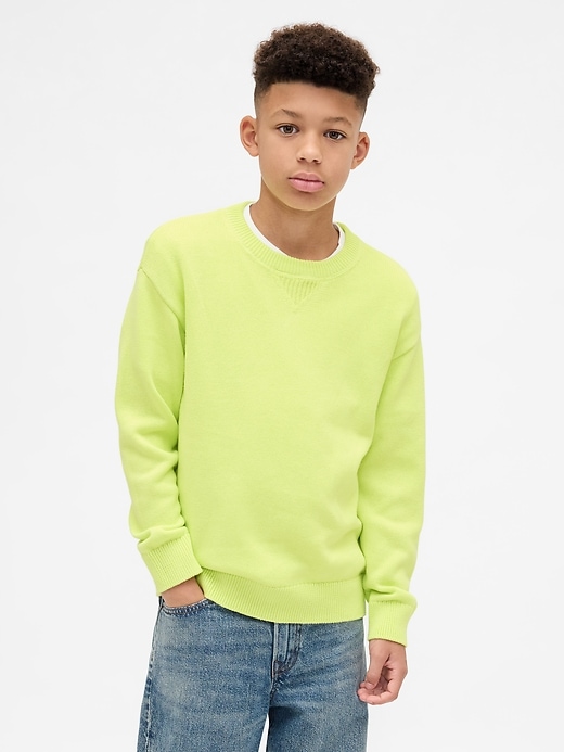 pull décontracté à col rond pour enfants