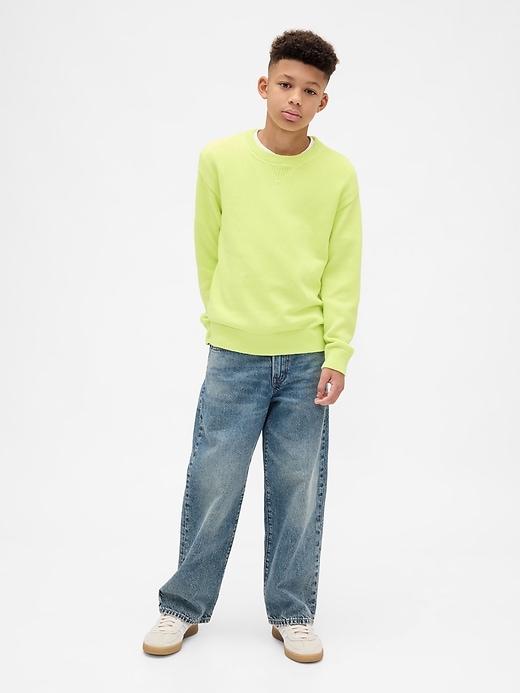 pull décontracté à col rond pour enfants
