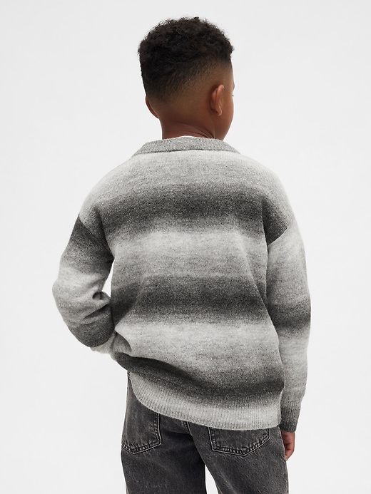 pull à col rond décontracté pour enfants imprimé spatial