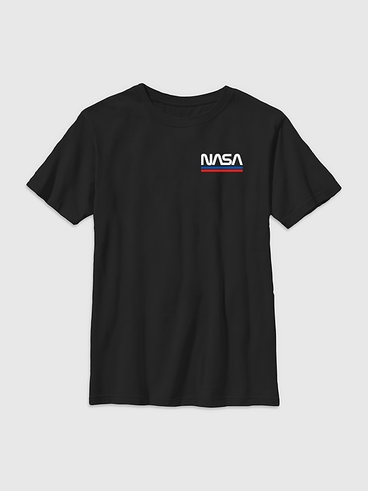 t-shirt graphique enfant avec logo nasa brodé