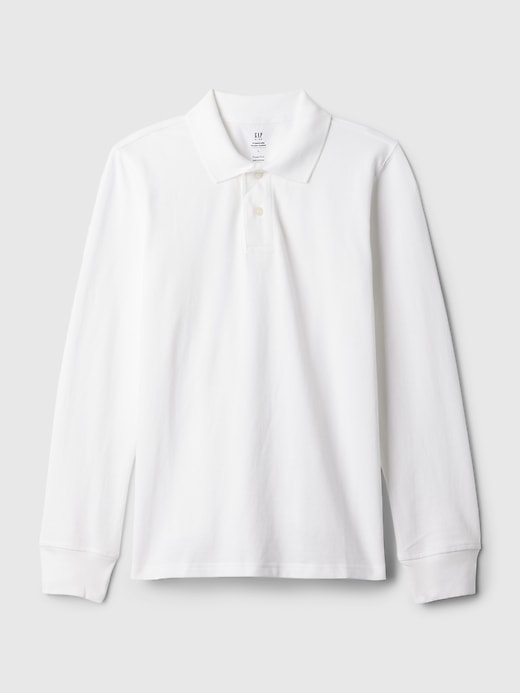 polo uniforme en coton biologique pour enfants