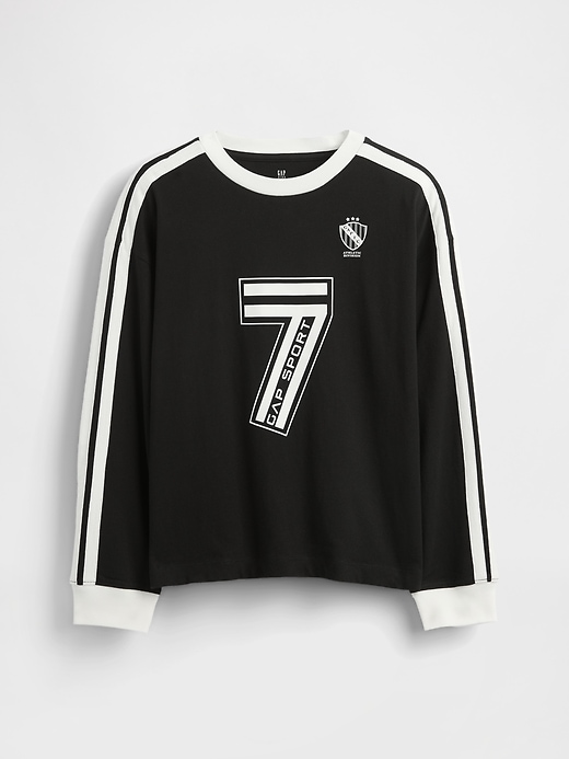 t-shirt avec logo de maillot de football pour enfants
