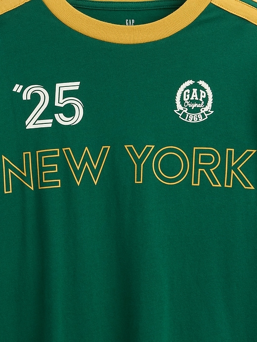 t-shirt avec logo de maillot de football pour enfants