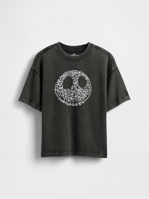 t-shirt enfant gap × disney lÉtrange noël de monsieur jack de tim burton motif crâne