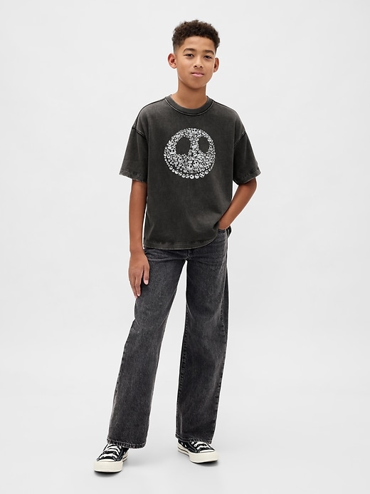 t-shirt enfant gap × disney lÉtrange noël de monsieur jack de tim burton motif crâne