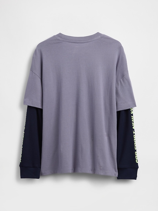 t-shirt enfant 2 en 1 avec logo graphique