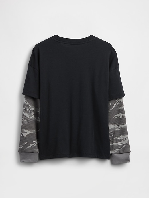 t-shirt enfant 2 en 1 avec logo graphique