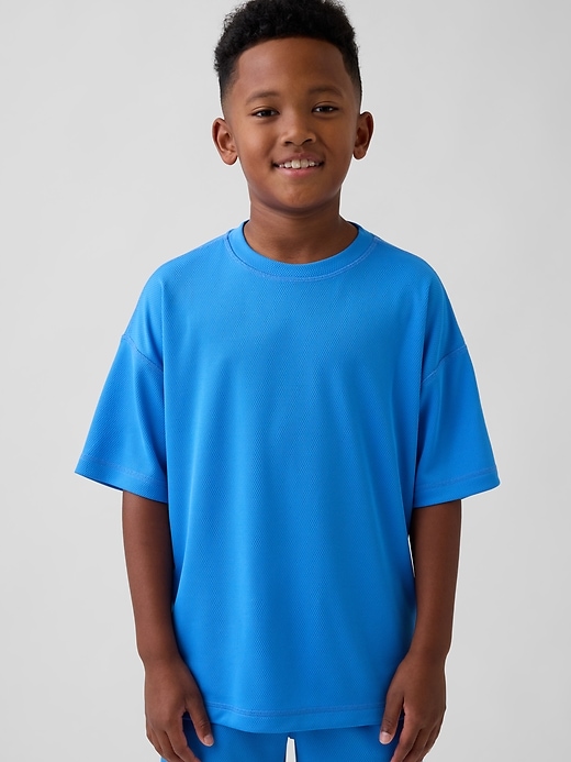 t-shirt gapfit tech en maille recyclée pour enfants