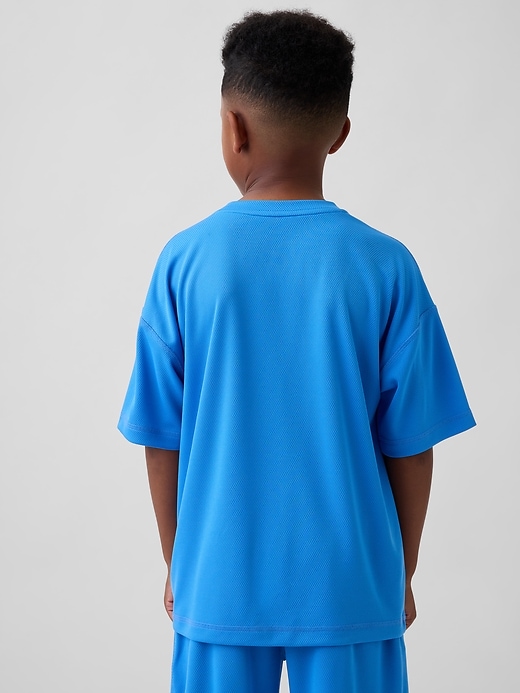 t-shirt gapfit tech en maille recyclée pour enfants