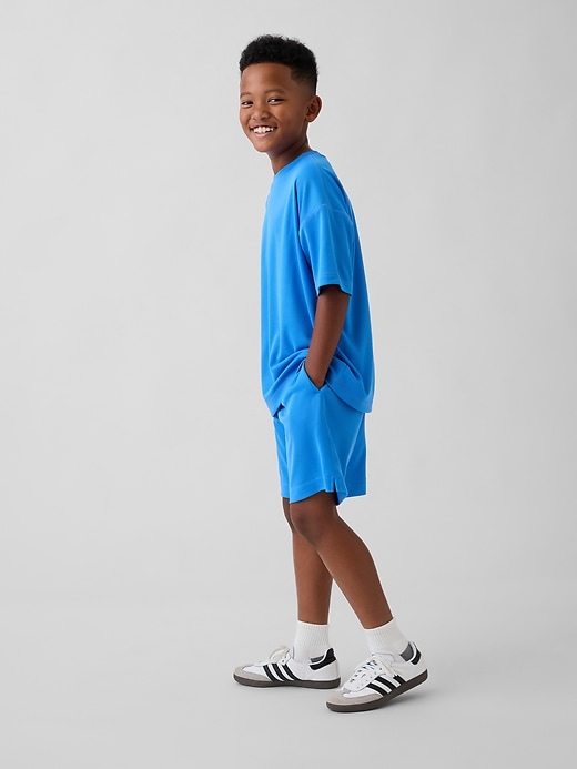 t-shirt gapfit tech en maille recyclée pour enfants