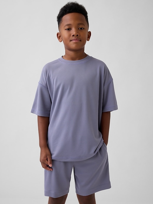 t-shirt gapfit tech en maille recyclée pour enfants